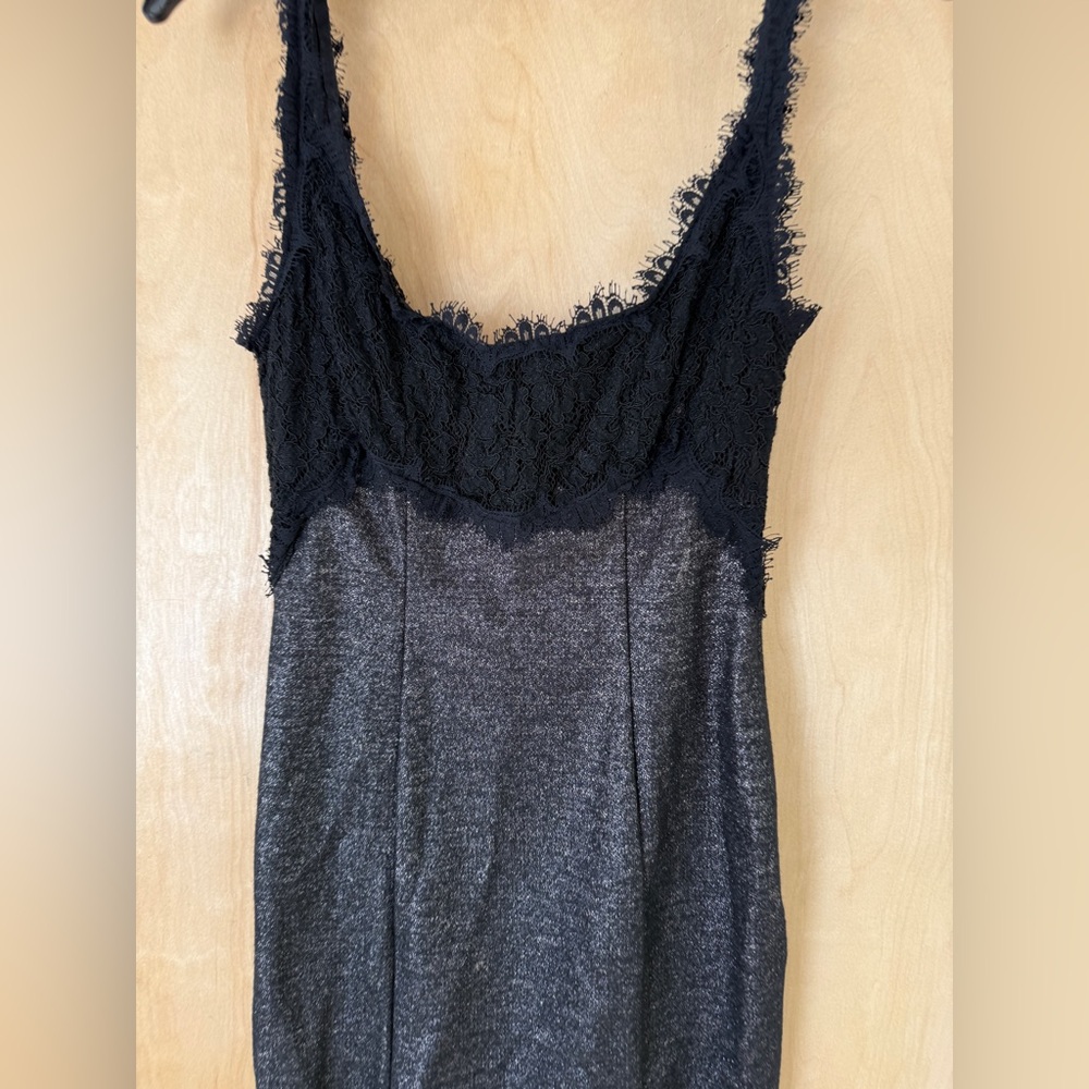 Diane Von Furstenberg Olivette Dress in Silver/Black - Picture 6 of 13